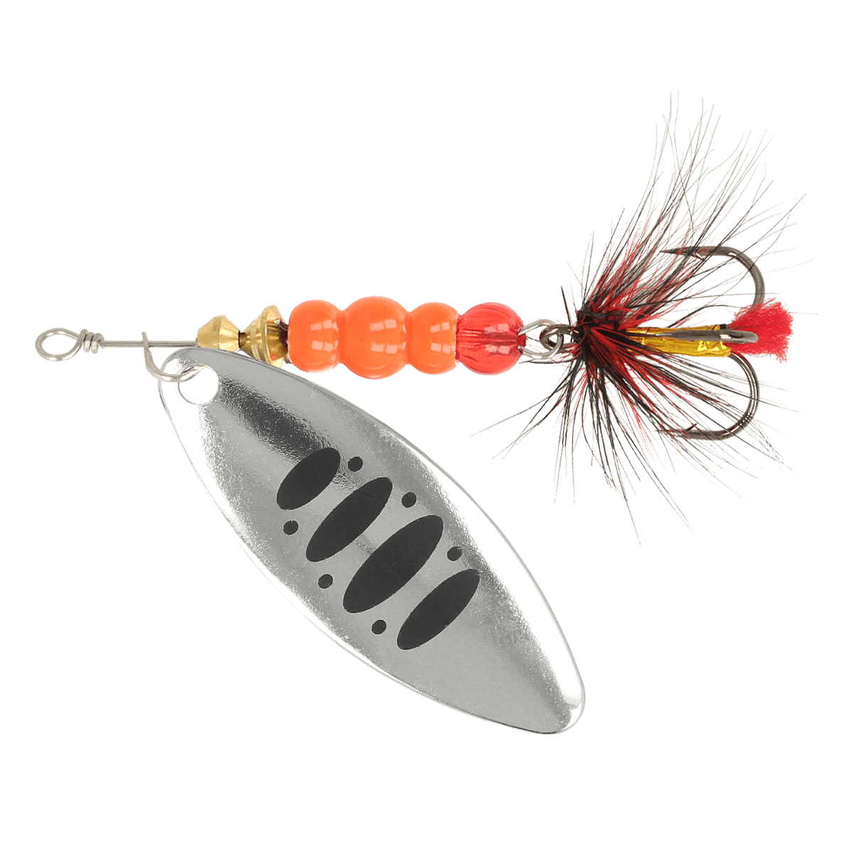 ZEOX Spoon Reactive Long №4 13g 008 Silver/Black Dot