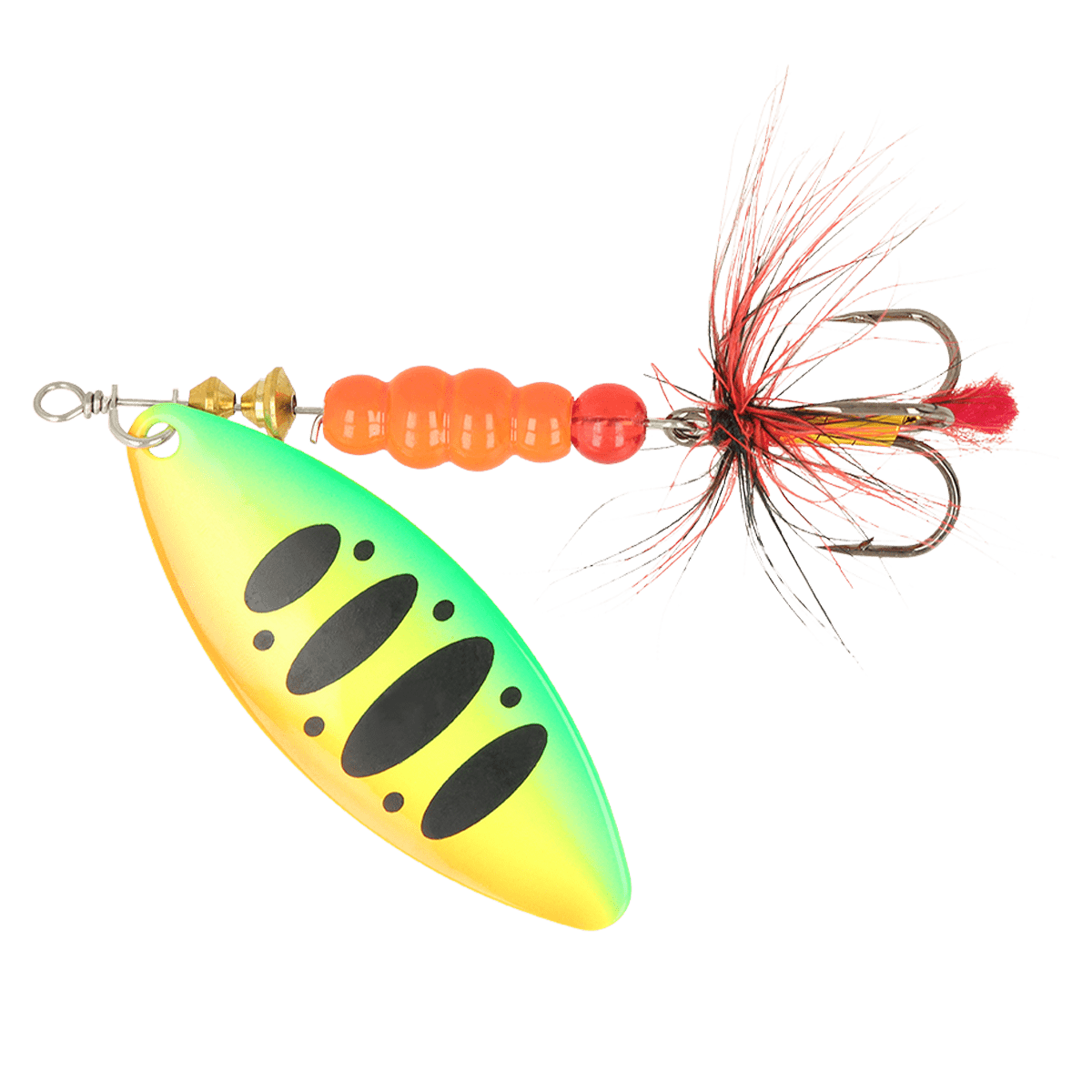 ZEOX Spoon Reactive Long №4 13g 015 Fluo Tiger/Black Dot