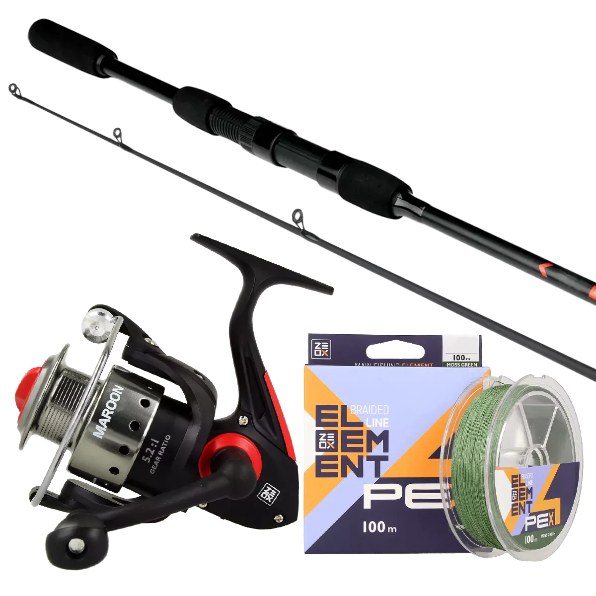 Набор спиннинговый ZEOX Maroon Set