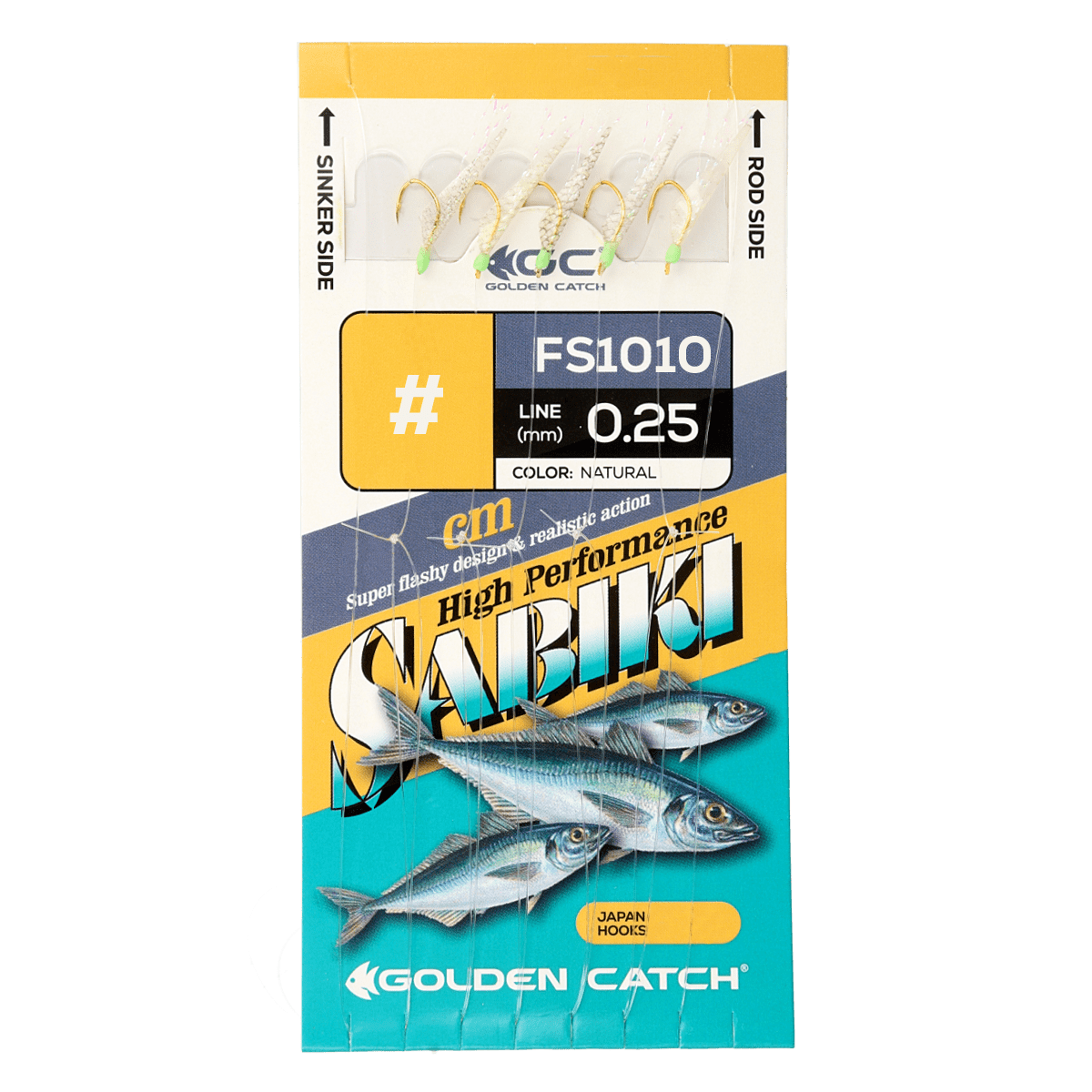 Golden Catch Aji Sabiki FS1010 №8 Natural(10 hooks)