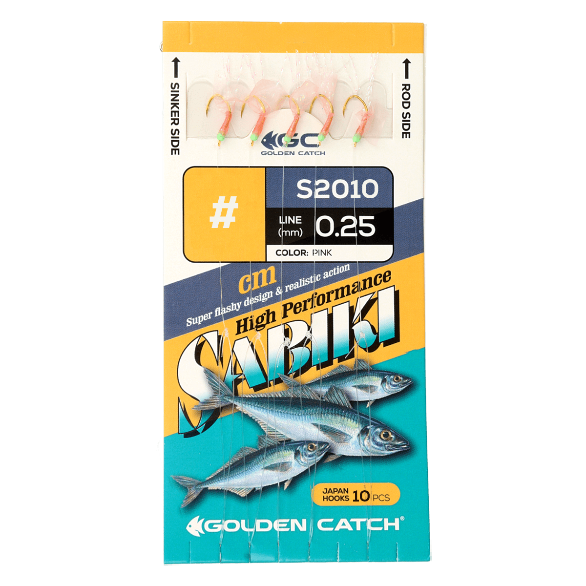 Golden Catch Aji Sabiki S2010 №8 Pink(10 hooks)