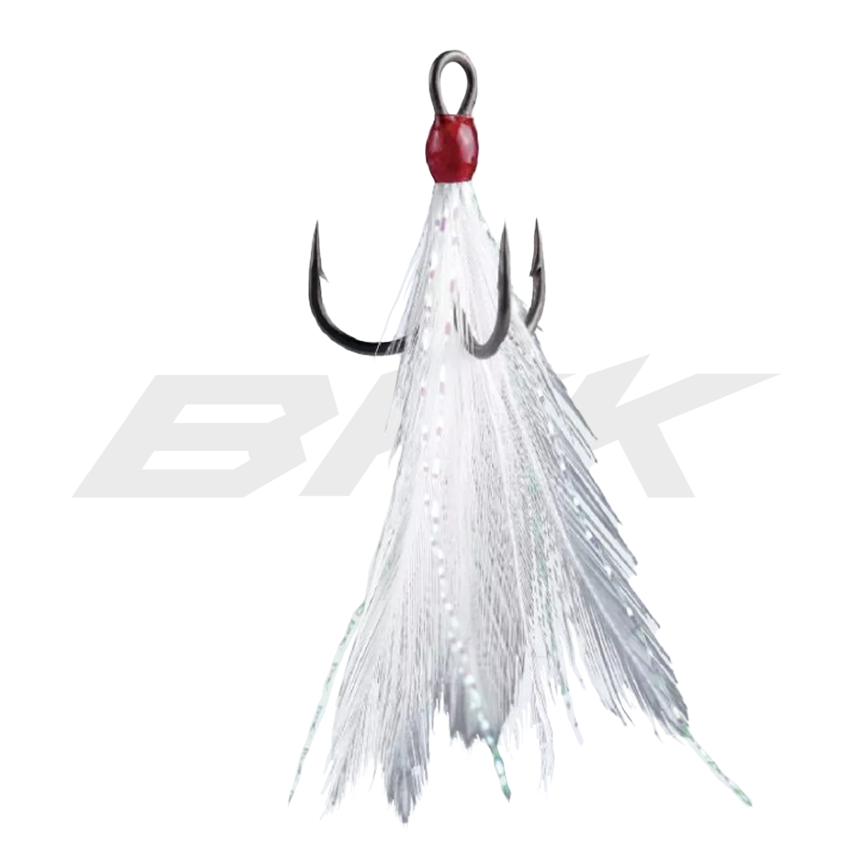 Гачок потрійний з оперенням BKK Treble Feathered Spear-21 SS White (3шт)
