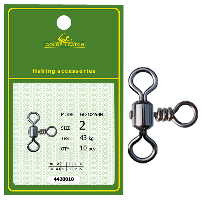 Golden Catch Cross-Line Rolling Swivel 1045BN №3(1000pcs)