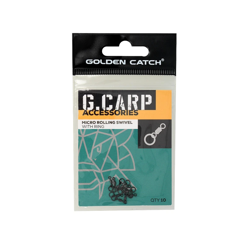 Вертлюг GC G.Carp Micro Rolling Swivel with Ring №14 (10шт) - Фото №2