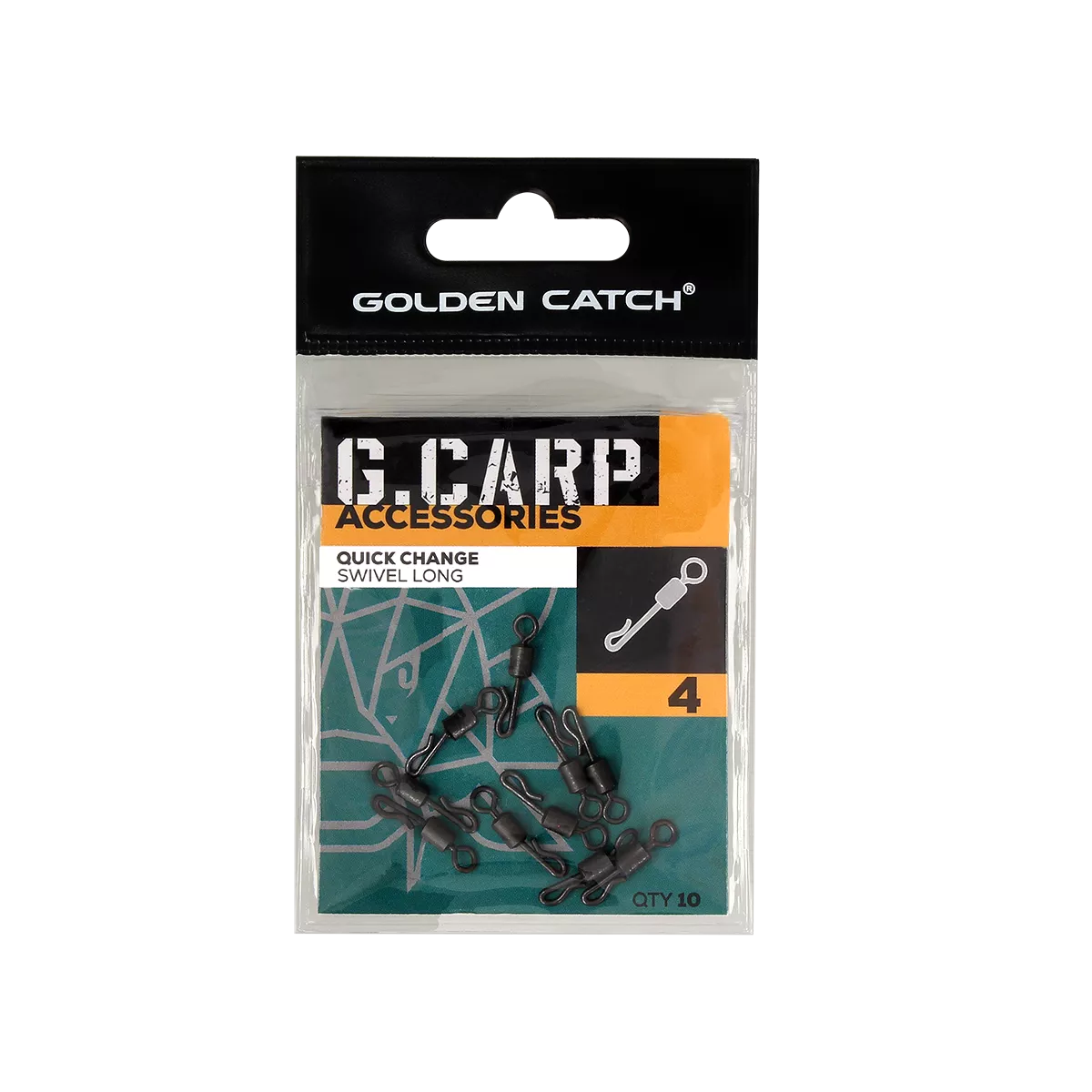 Вертлюг GC G.Carp Quick Change Swivel Long №4 (10шт) - Фото №2