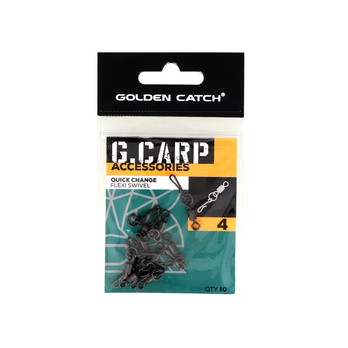 Вертлюг GC G.Carp Quick Change Flexi Swivel №4 (10шт) - Фото №2