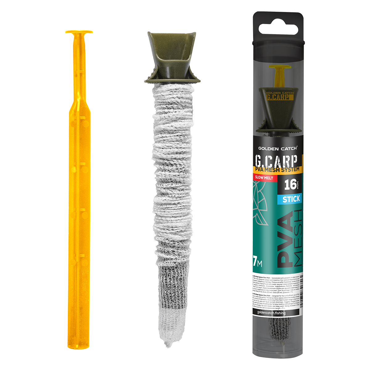 Golden Catch G.Carp PVA Mesh System Stick Slow Melt 7m Ø16mm