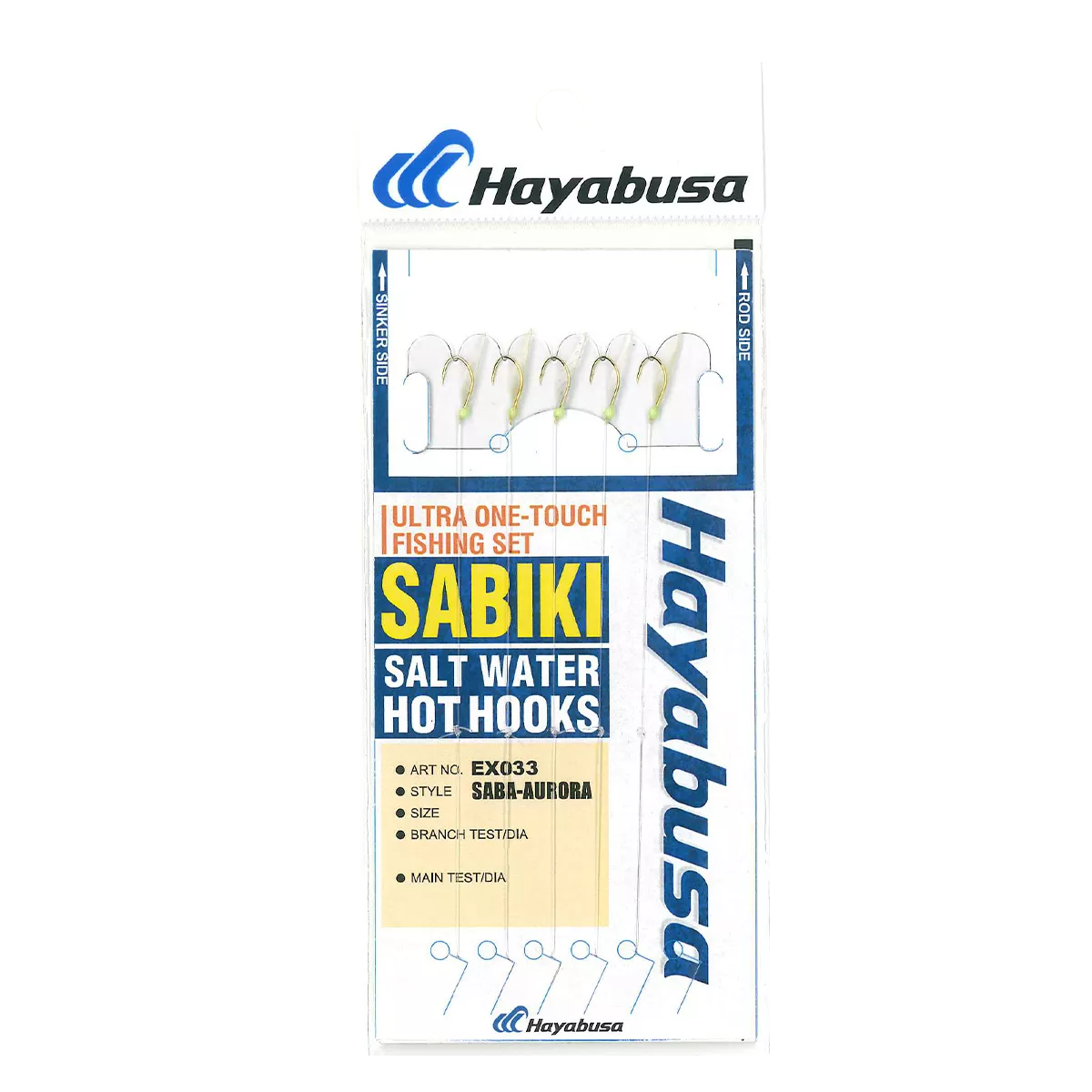 Самодур Hayabusa Sabiki Saba Aurora EX033 №8(5 крючков)