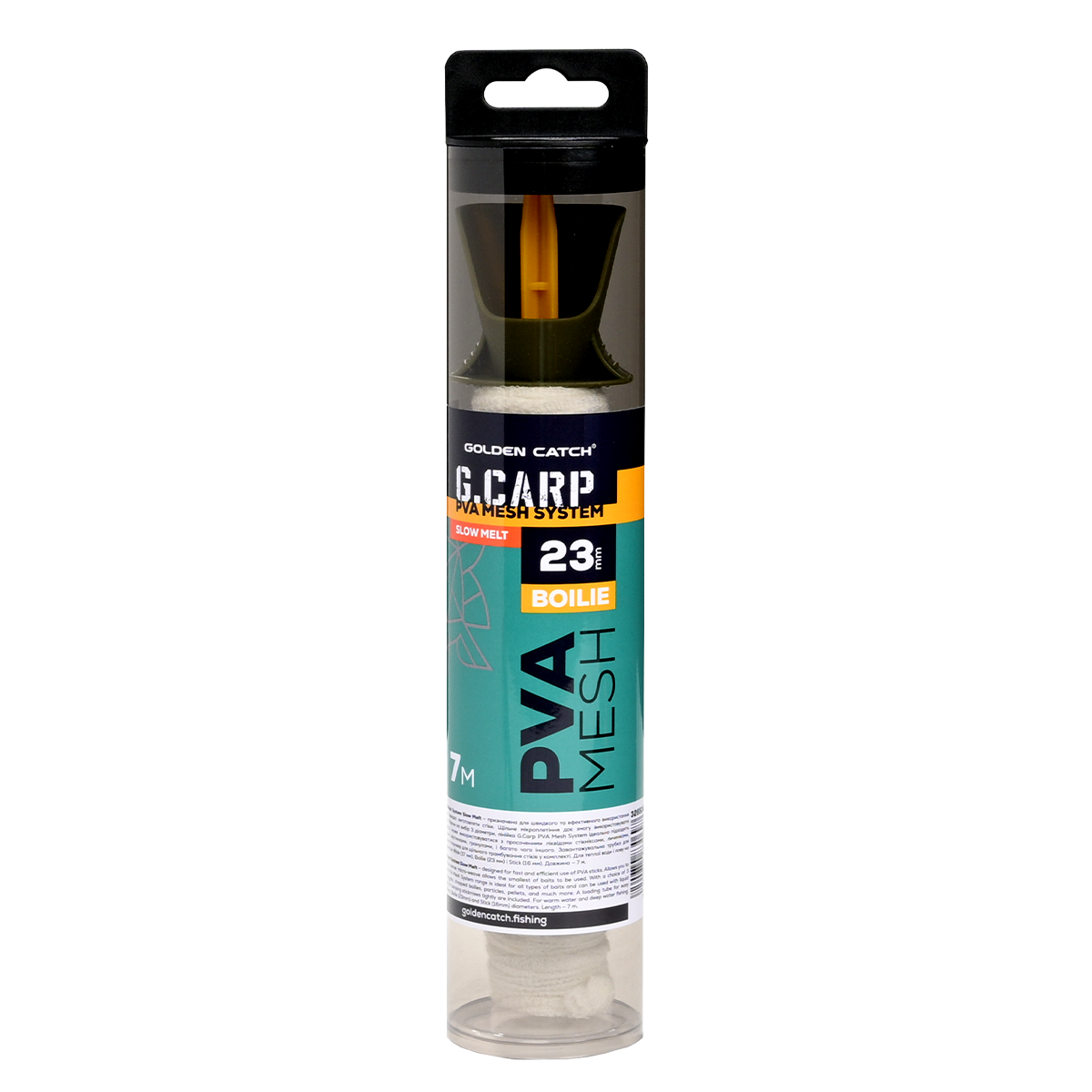 Golden Catch G.Carp PVA Mesh System Boilie Slow Melt 7m Ø23mm
