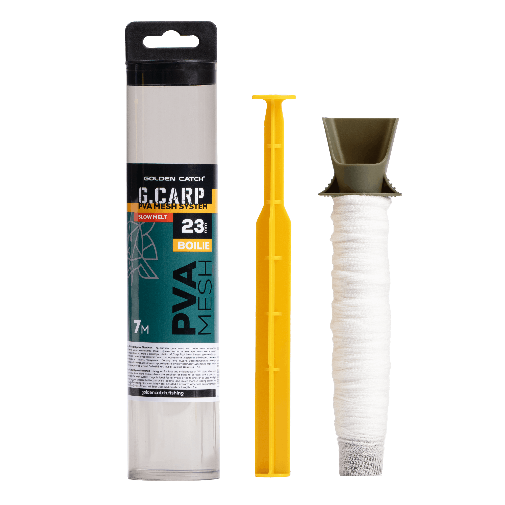 Golden Catch G.Carp PVA Mesh System Boilie Slow Melt 7m Ø23mm