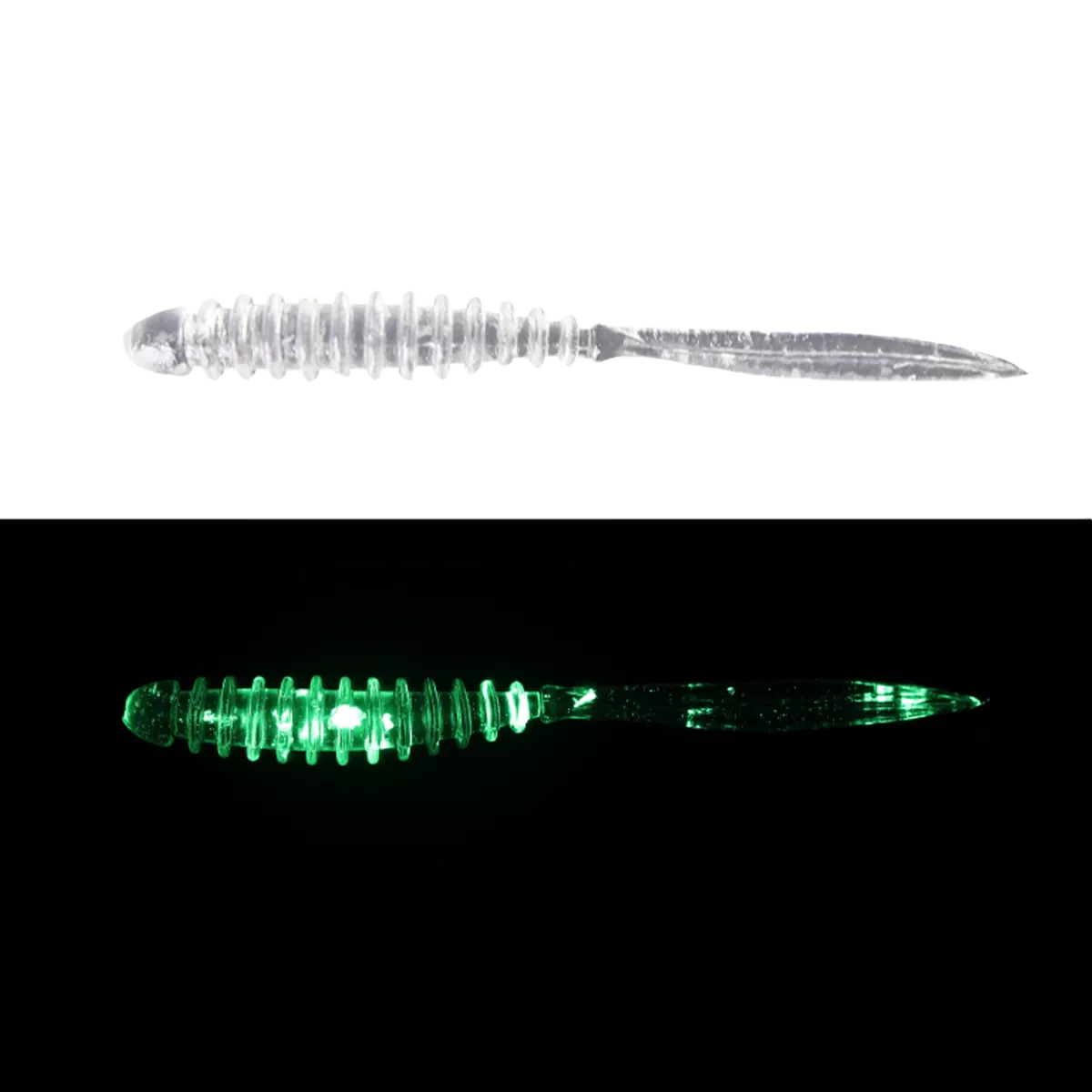 Силікон Jackall Peke Ring 2" (10шт) Clear Glow Crash