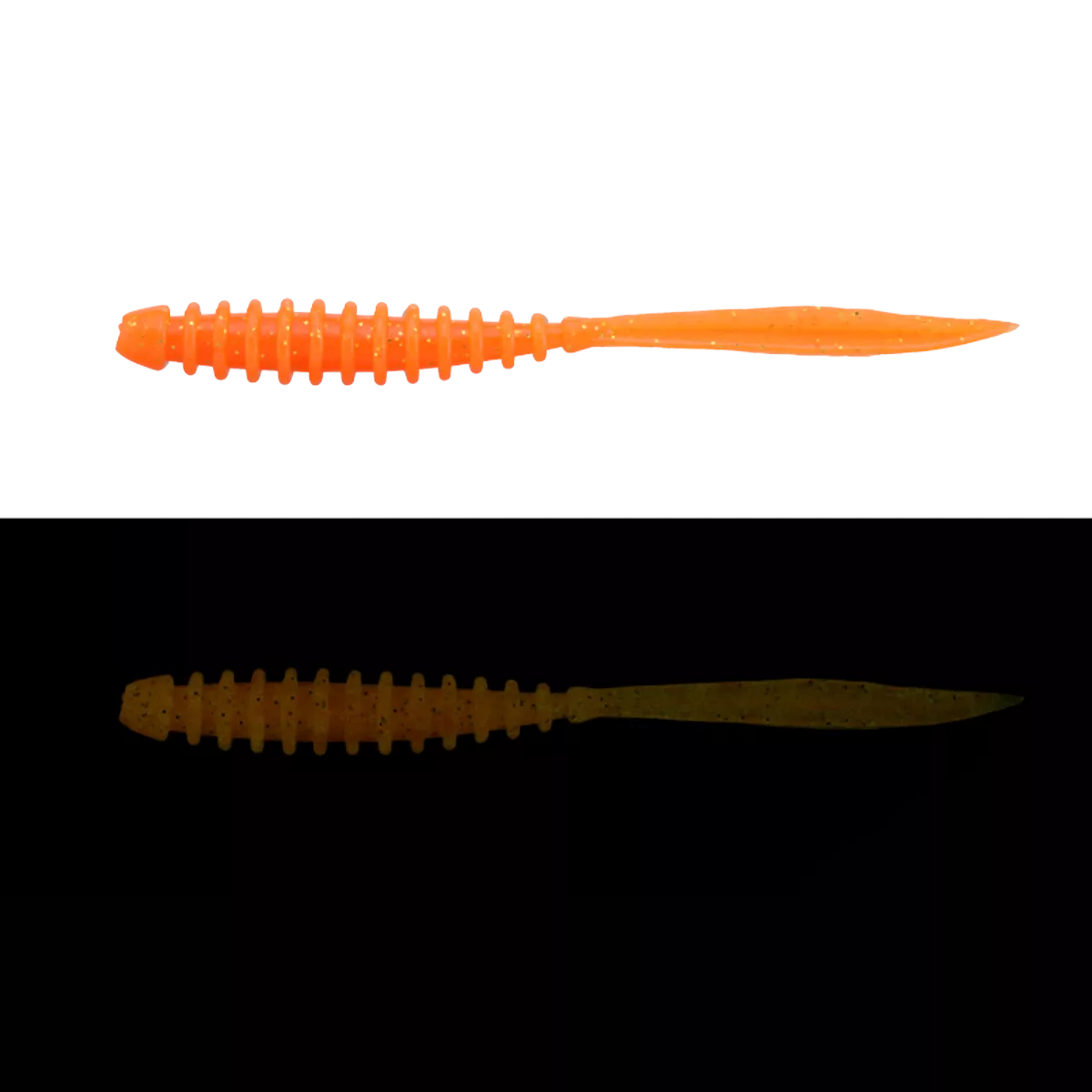 Силікон Jackall Peke Ring 2" (10шт) Glow Orange/Gold Flake