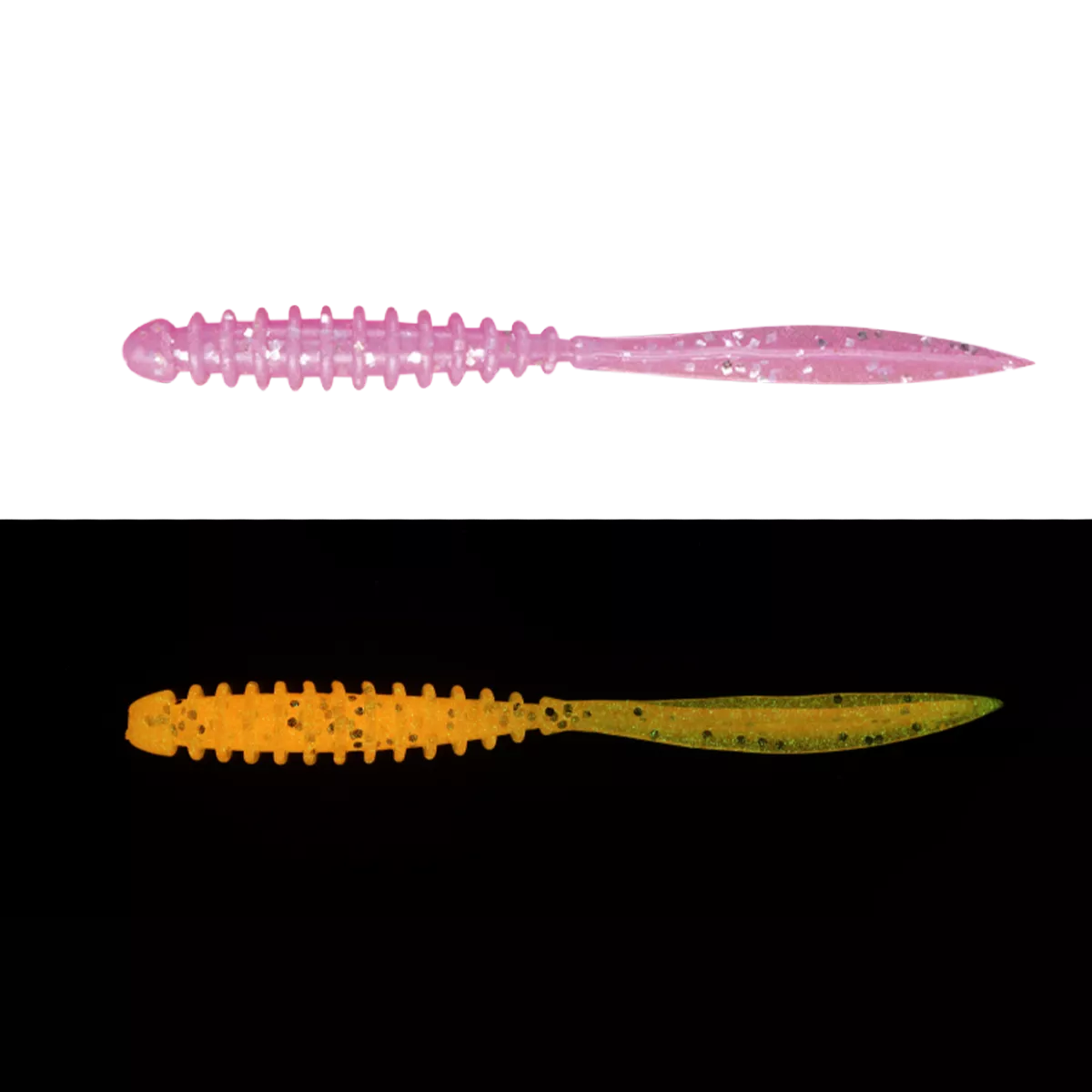 Силікон Jackall Peke Ring 2" (10шт) Glow Pink Silver Flake