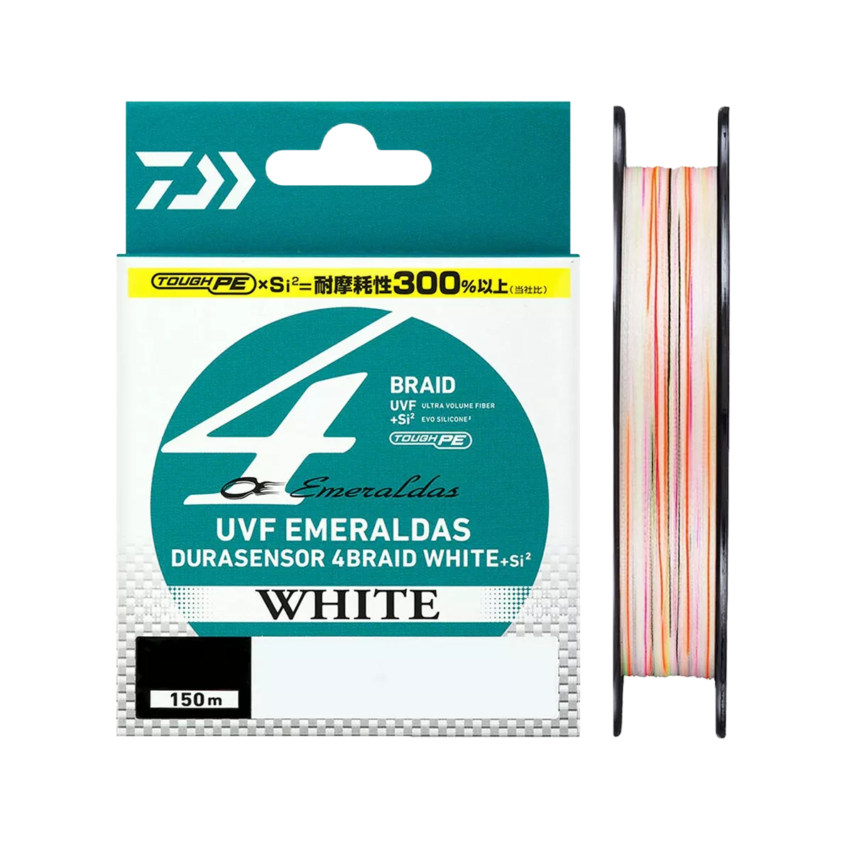 Шнур Daiwa UVF Emeraldas Dura Sensor X4 + Si2 White 150м #0.4