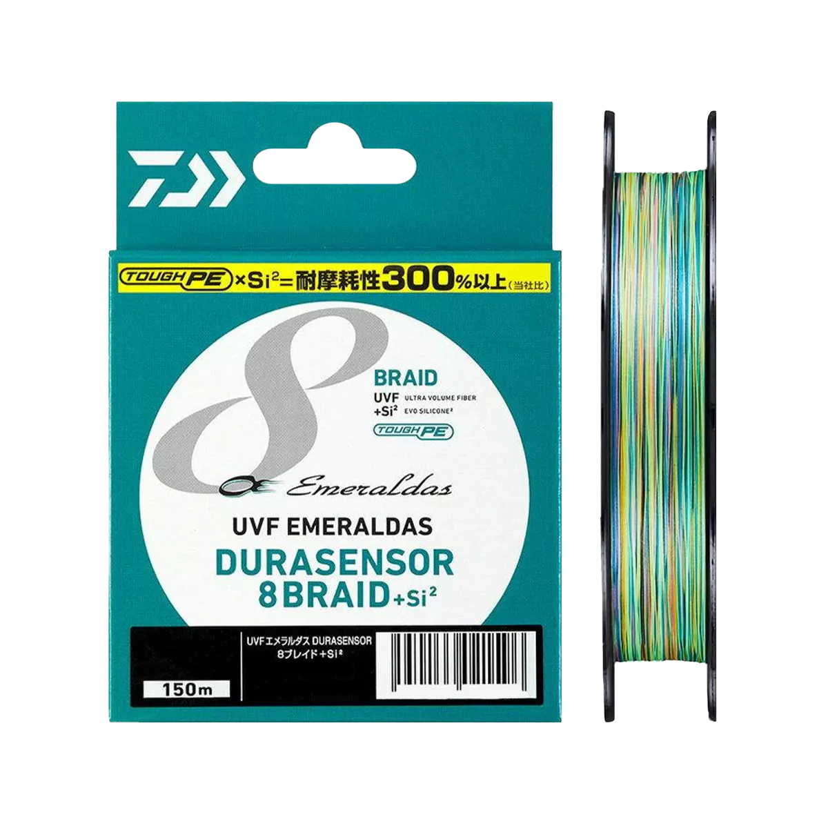 Шнур Daiwa UVF Emeraldas Dura Sensor X8 + Si2 150м #0.4 Multicolor