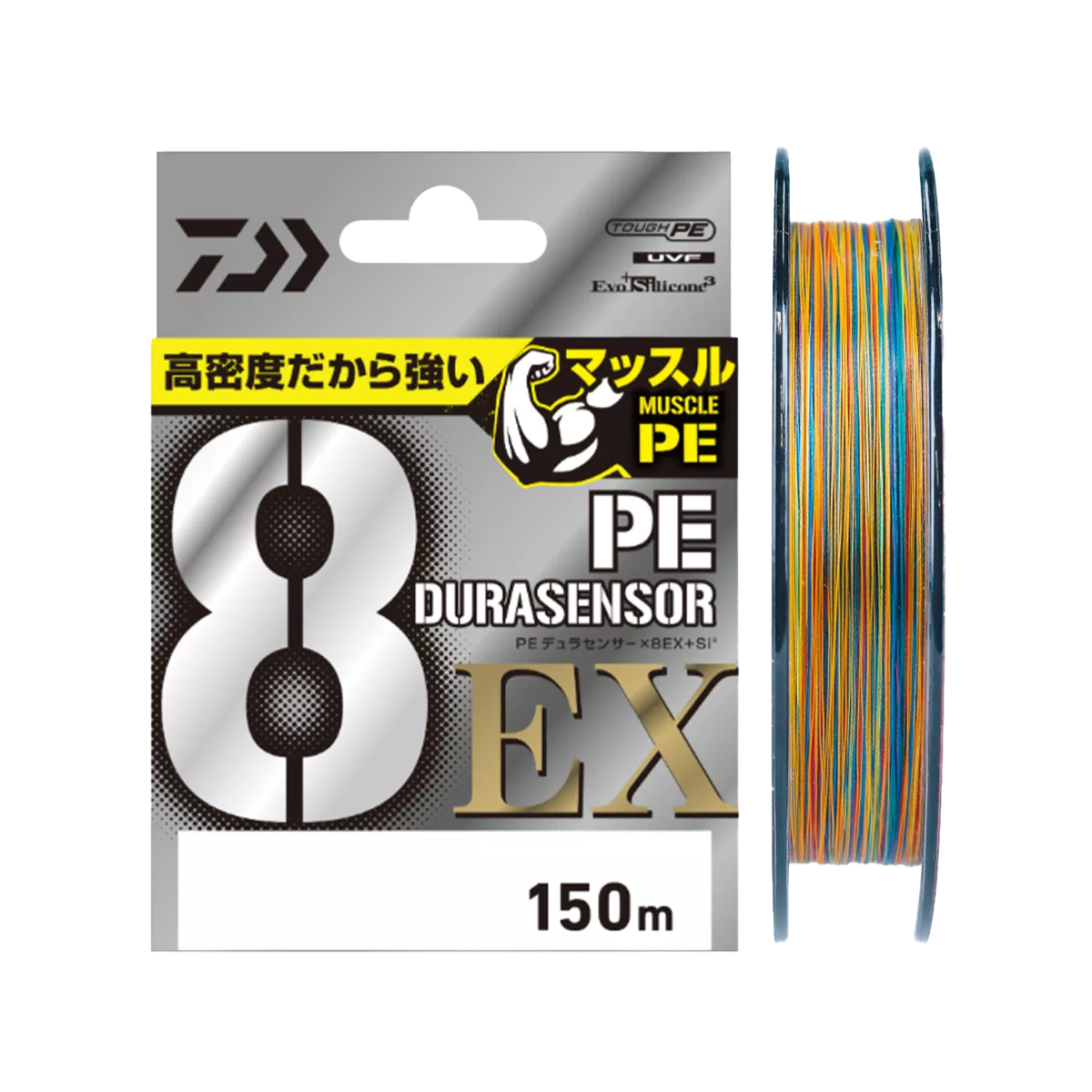 Шнур Daiwa UVF PE Dura Sensor X8 EX + Si3 150м #0.8 Multicolor