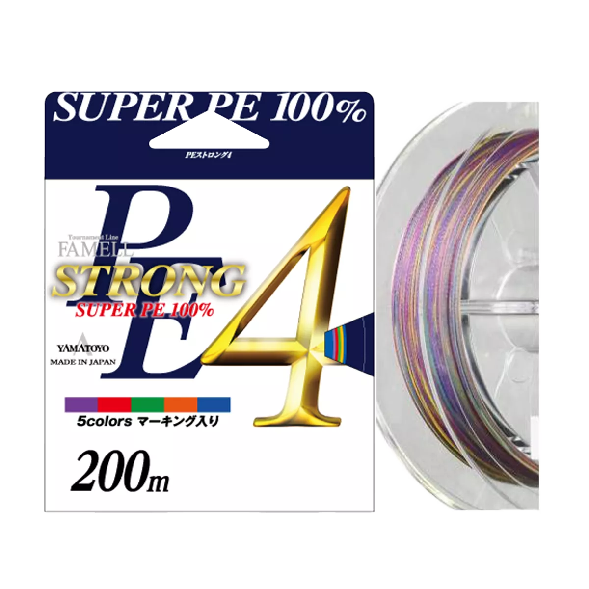 Шнур Yamatoyo PE 4 Strong 200м #0.8 12lb Multicolor
