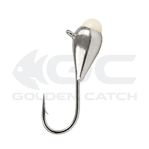 Мормышка вольфрамовая GC N-Ice Капля с бусиной 2.5мм 0.25г Nickel/Glow (5шт)
