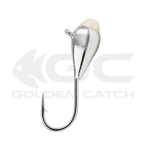 Мормышка вольфрамовая GC N-Ice Капля с бусиной 2.5мм 0.25г Silver/Glow (5шт)