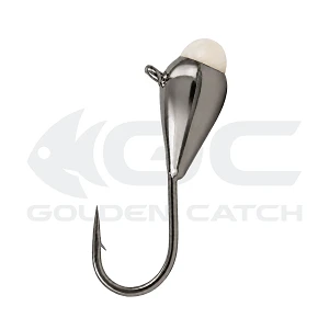 Мормышка вольфрамовая GC N-Ice Капля с бусиной 3.0мм 0.45г Black Nickel/Glow (5шт)