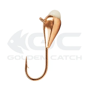 Мормышка вольфрамовая GC N-Ice Капля с бусиной 3.0мм 0.45г Copper/Glow (5шт)