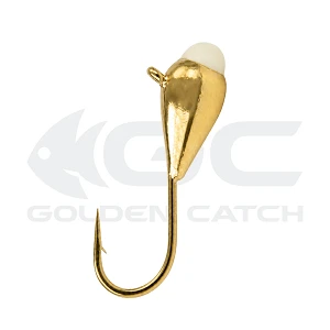 Мормышка вольфрамовая GC N-Ice Капля с бусиной 3.0мм 0.45г Gold/Glow (5шт)