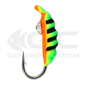 Мормышка вольфрамовая GC N-Ice Опарыш 2.5мм 0.28г Hot Tiger (5шт)