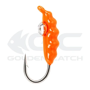 Мормышка вольфрамовая GC N-Ice Опарыш 2.5мм 0.28г Orange (5шт)