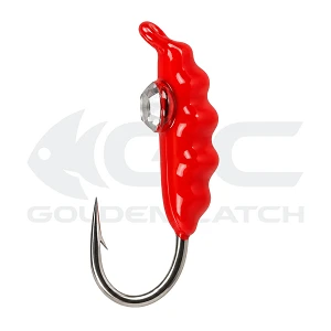 Мормышка вольфрамовая GC N-Ice Опарыш 2.5мм 0.28г Red (5шт)
