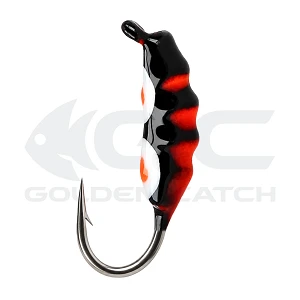 Мормышка вольфрамовая GC N-Ice Опарыш 3.5мм 0.78г Black Red (5шт)