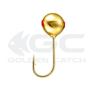Мормышка вольфрамовая GC N-Ice Шар с отверстием 4.5мм 0.85г Gold (5шт)
