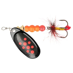 Блесна ZEOX Dominator №4 9г 010 Black/Red Dot