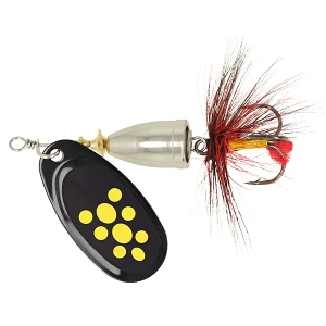 Блесна ZEOX Furor №3 6г 011 Black/Yellow Dot