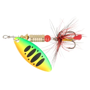 Блесна ZEOX Reactive Long №2 6г 015 Fluo Tiger/Black Dot
