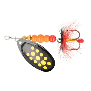 Блесна ZEOX Reactive №4 9г 011 Black/Yellow Dot