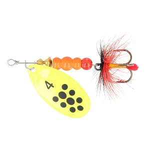 Блесна ZEOX Reactive №4 9г 012 Fluo/Black Dot