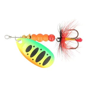 Блесна ZEOX Reactive №4 9г 015 Fluo Tiger/Black Dot