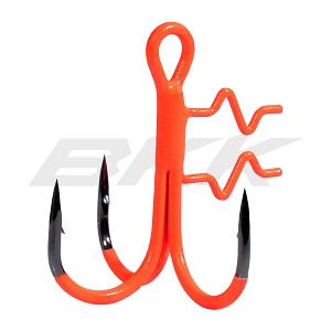 Гачок потрійний для стінгера BKK Treble Assist Spear-21 UVO Orange №2/0 (4шт)