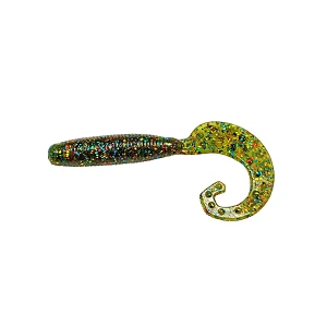 Силикон Reins Fat G-Tail Grub 2" 009 green pumpkin all stars