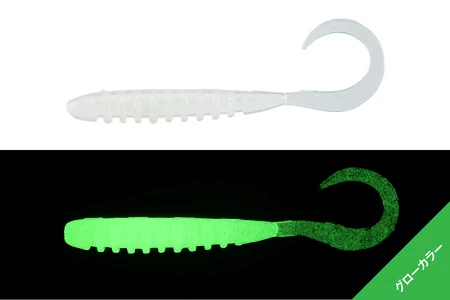 Силікон Jackall Tide Curly SQ 2.0" (8шт) Glow
