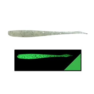 Силікон Jackall Kibikibina-Go 2" (10шт) Glow Silver Flake
