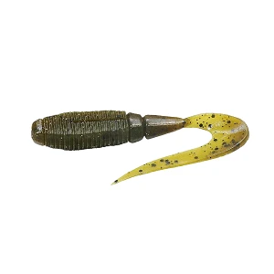 Силикон Jackall Rhythm Grub 2.4" (5шт) Green Pumpkin Pepper