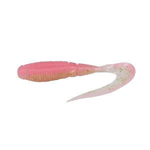 Силикон Jackall Rhythm Grub 2.4" (5шт) Pink Back Gold