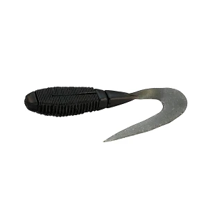 Силикон Jackall Rhythm Grub 3" (5шт) Solid Black