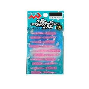 Силикон Dragon RF Ocean Current Worm 1.5" (10шт) Pink Glitter