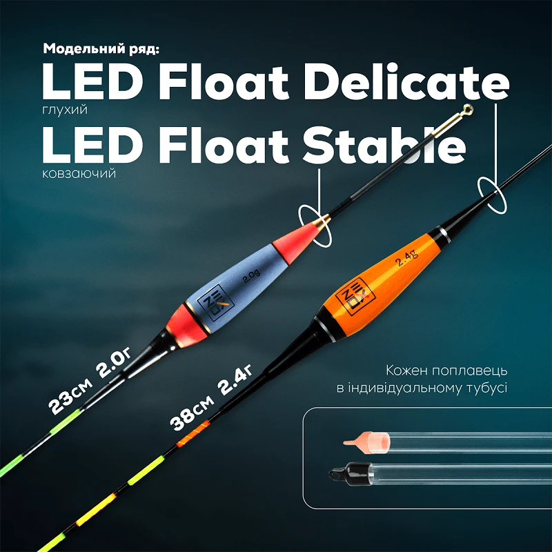 Поплавець нічний ZEOX LED Float Delicate 2.4г - Фото №3