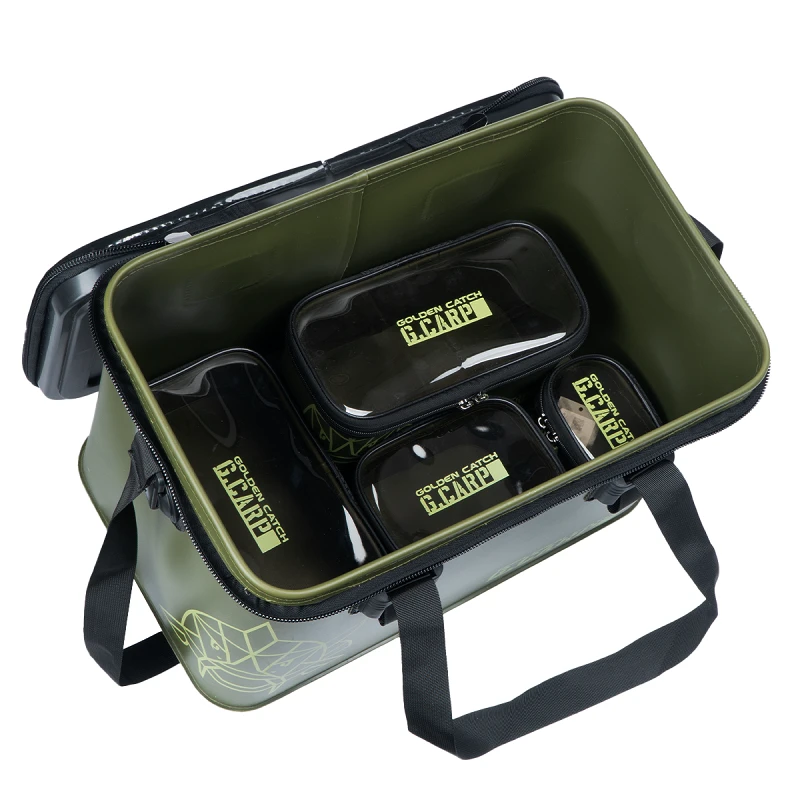 Сумка с кейсами GC G.Carp Waterproof Tackle Bag L Set  - Фото №6