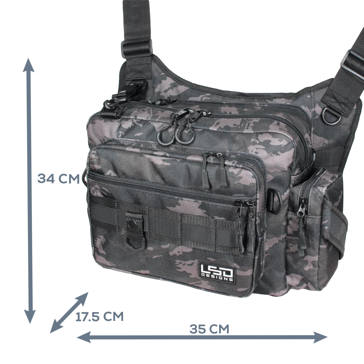 Сумка LSD Designs One Shot Side Double Black Camo - Фото №5