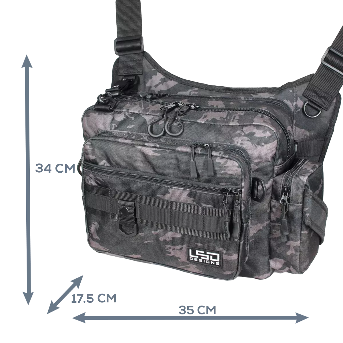 Сумка LSD Designs One Shot Side Double Black Camo - Фото №5