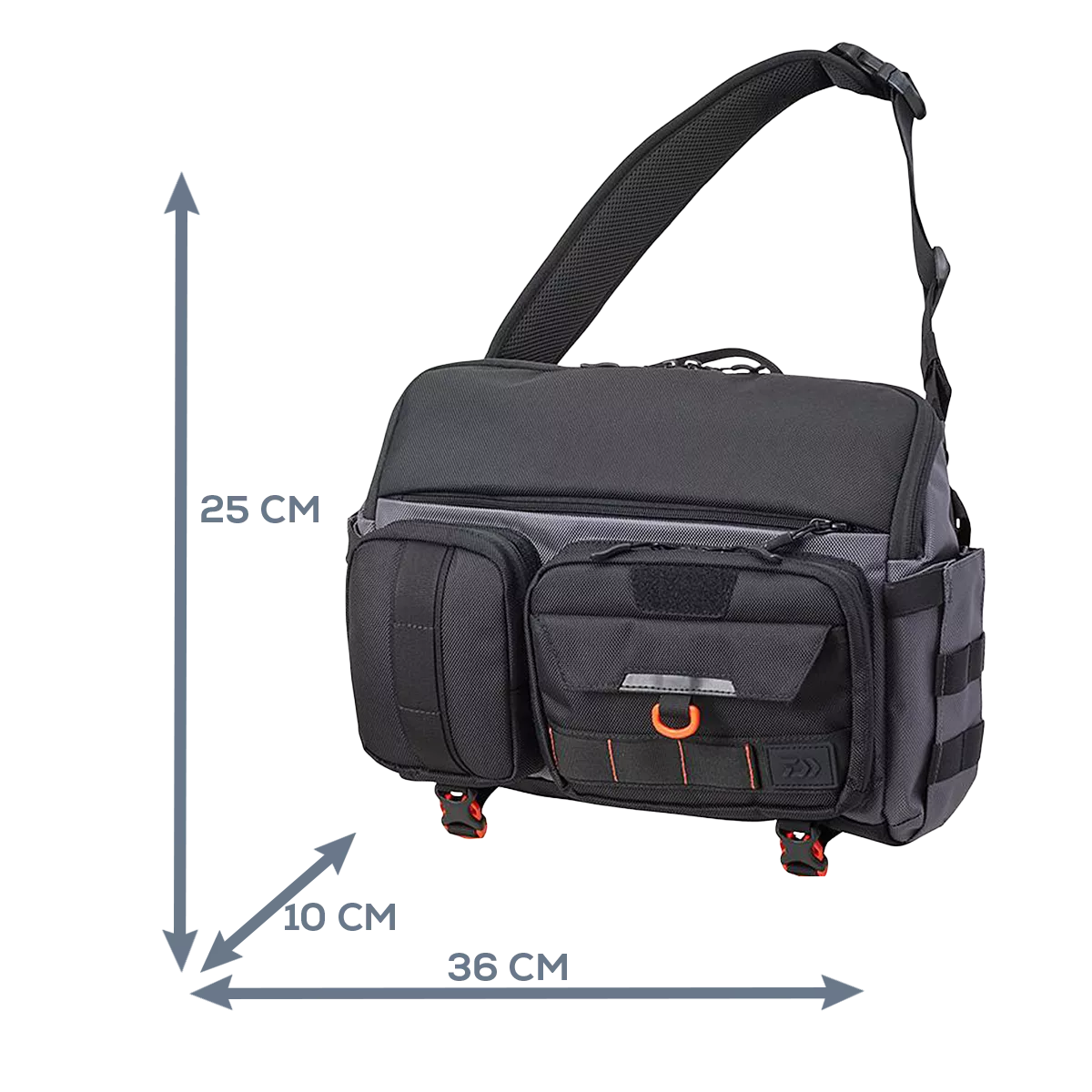 Сумка Daiwa HG Messenger Bag (C) Gray Orange - Фото №8